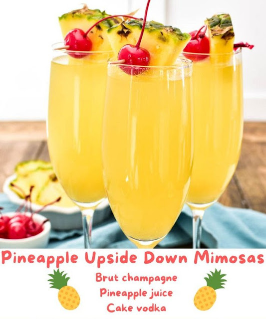 pineapple upside down mimosas