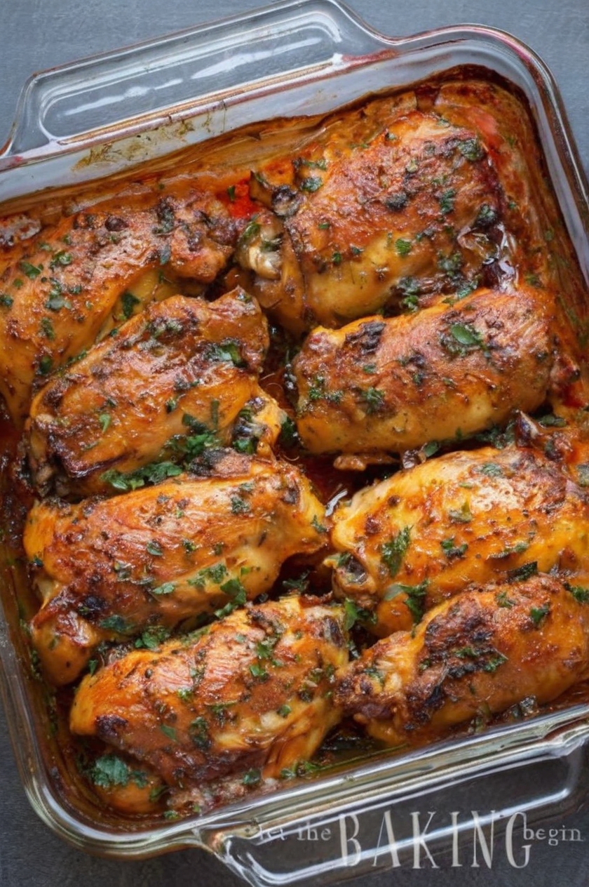 Get crispy, golden-brown chicken thighs baked to perfection with just olive oil, seasonings, and high heat!