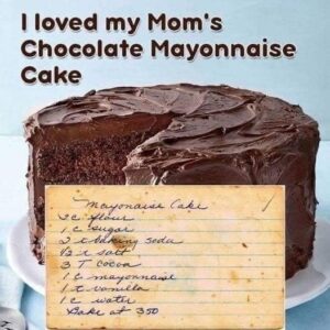 Easy Chocolate Mayonnaise Cake