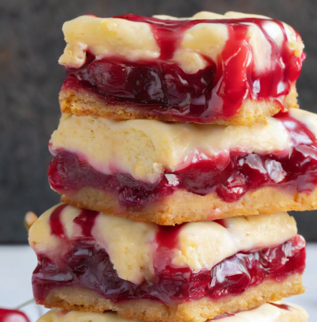 Christmas Cherry Bars Recipe - cooking art