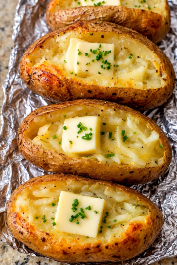 Perfect Crispy Oven Baked Potatoes Recipe (Fluffy Inside, Crispy Skin)