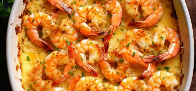 Magic Baked Shrimp in Lemon Butter Sauc