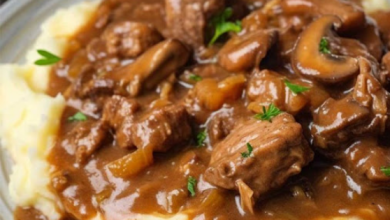 Beef Tips with Mushroom Gravy