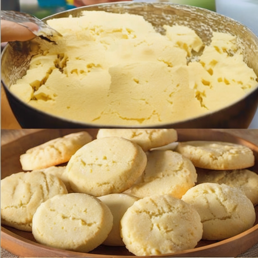 Butter cookies arranged on a plate, freshly baked and golden brown, ready to be enjoyed with a cup of tea