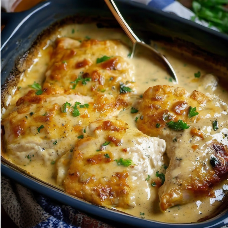 Creamy and Cheesy Chicken Delight Recipe - cooking art