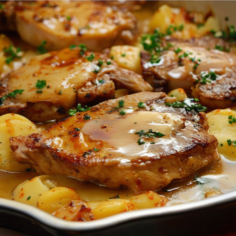 Hearty Pork Chops with Scalloped Potatoes - A Culinary Delight