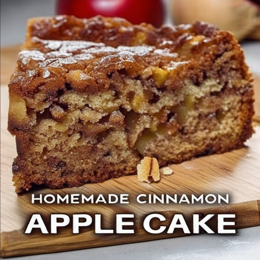 Delicious apple cake with cinnamon swirl and glaze on a plate
