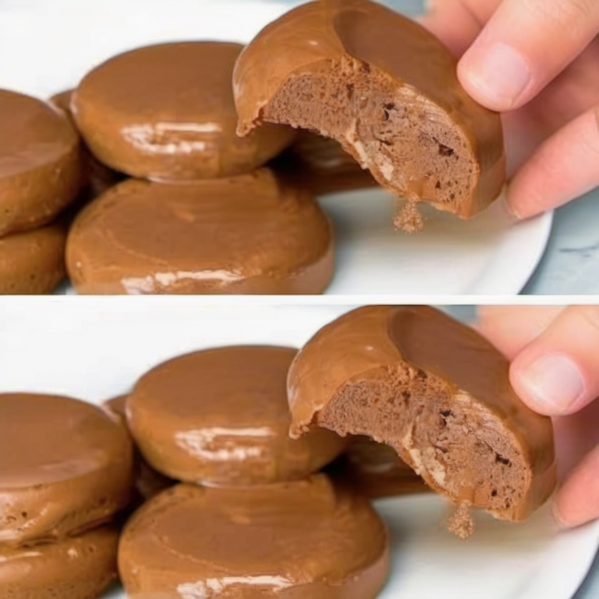 Delicious low-calorie chocolate bites made with coconut milk, agar agar, and sugar-free cocoa, served on a white plate