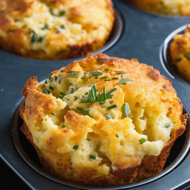 Cheesy Mashed Potato Muffins