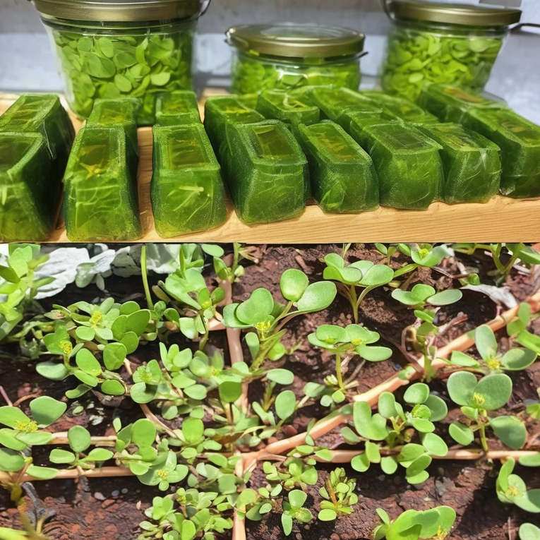 A bowl of sautéed purslane with garlic and olive oil, a healthy side dish