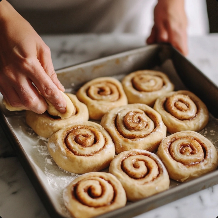 Close-up of soft and airy cinnamon-walnut rolls, perfect for breakfast or dessert