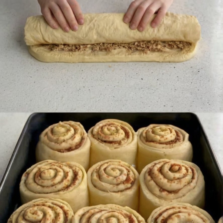 Tender yeast rolls filled with cinnamon, sugar, and toasted walnuts, finished with a tangy cream cheese frosting that melts into the swirls.