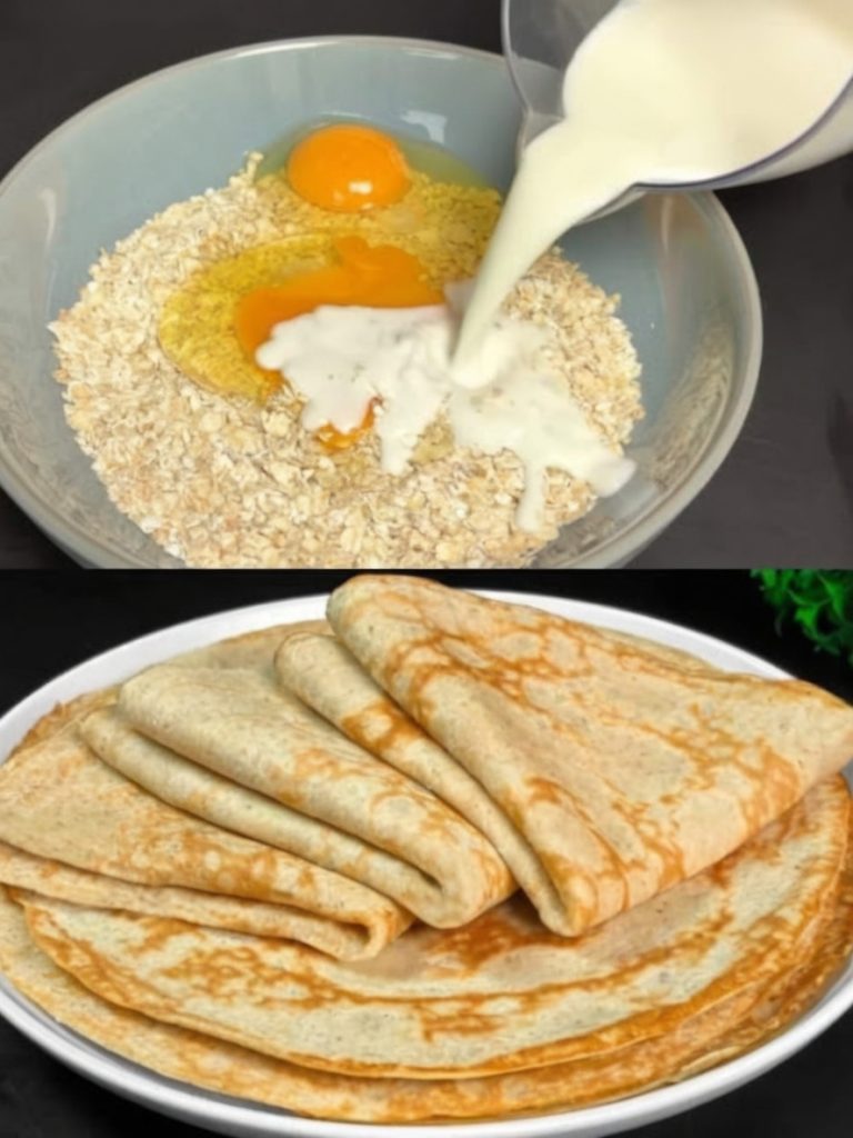 Fluffy Oatmeal Pancakes cooking art