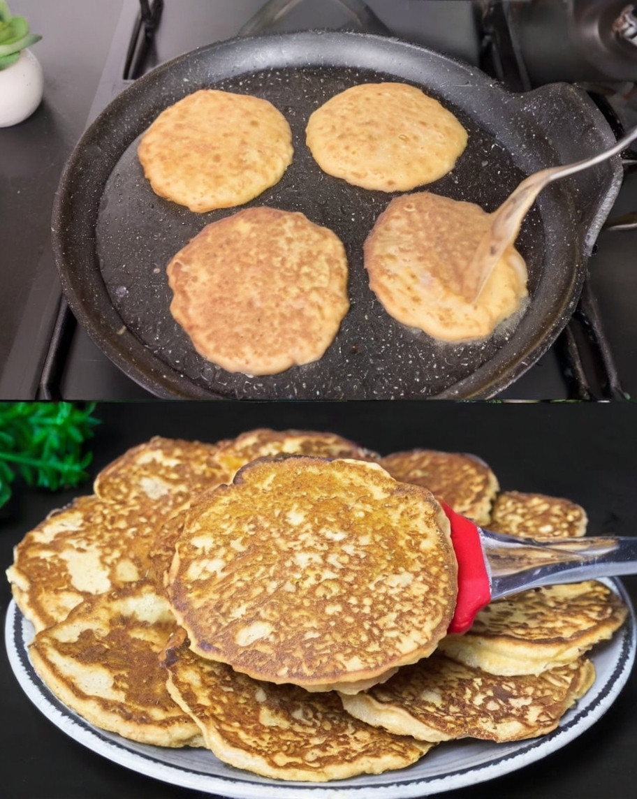 Apple Cinnamon Oatmeal Pancakes