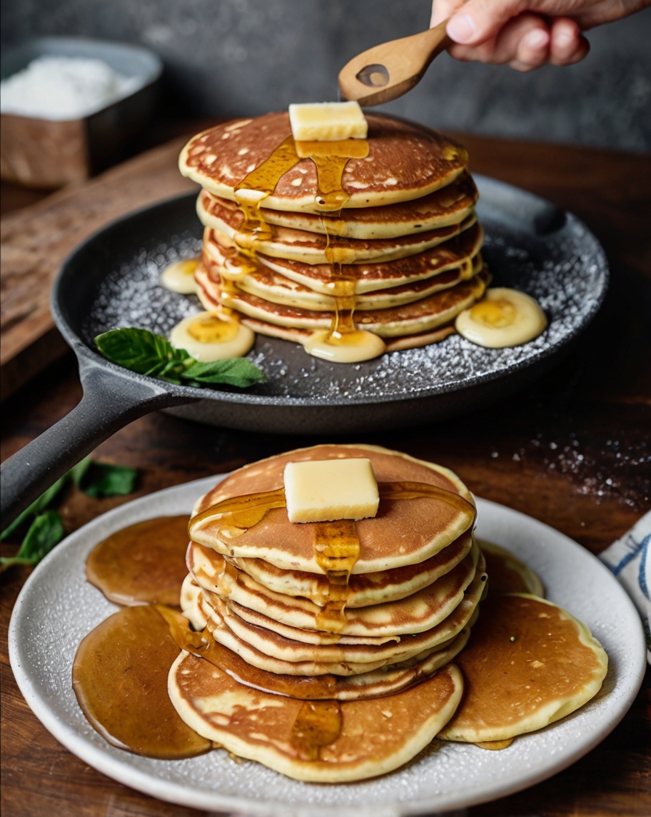 Apple Cinnamon Oatmeal Pancakes