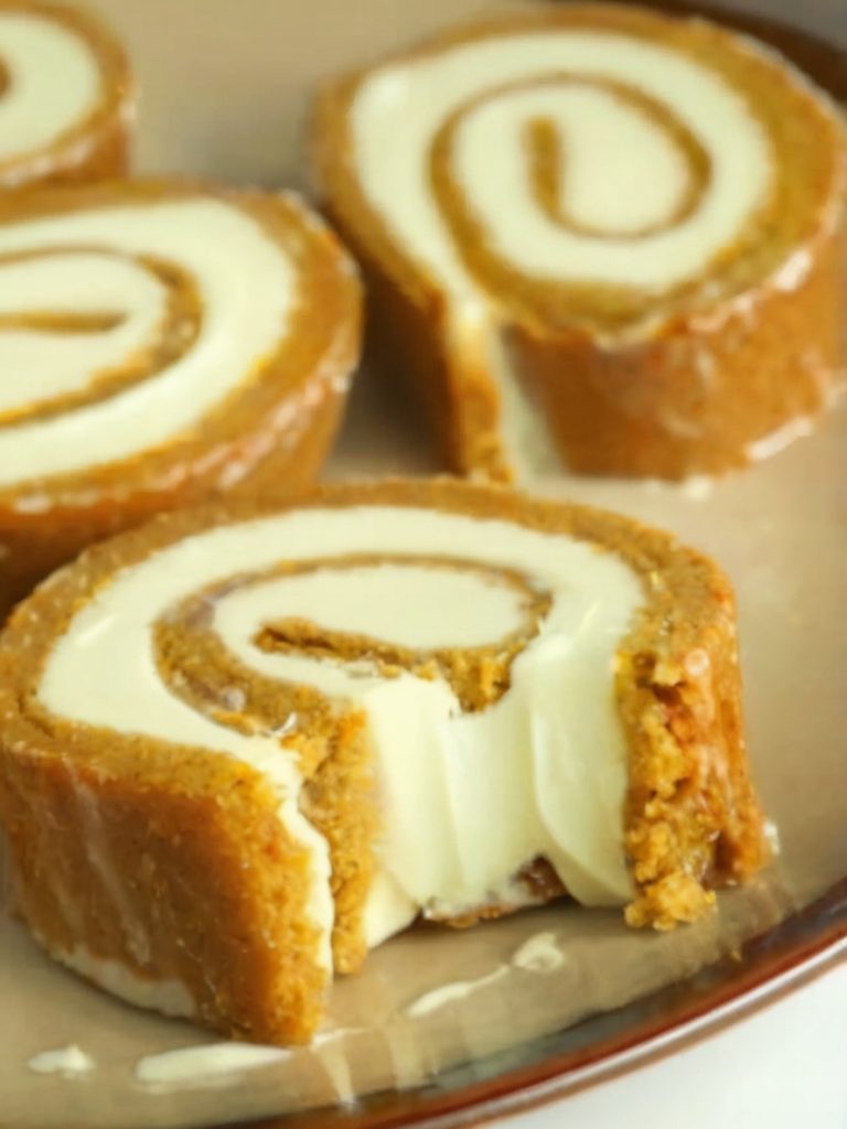 Cream CheeseFilled Carrot Cake Roll cooking art