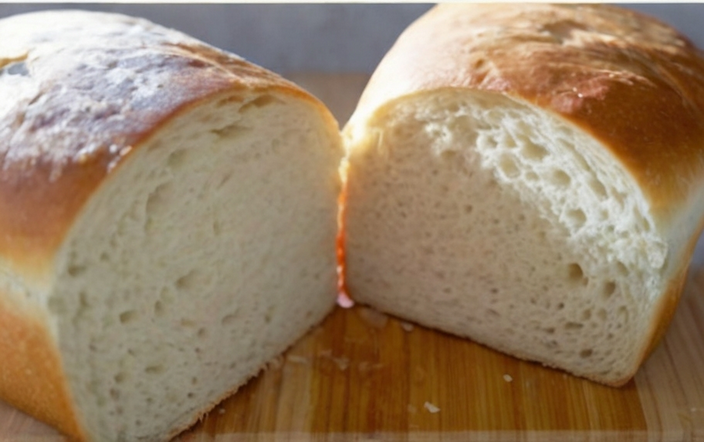 Freshly baked no-knead bread with a crispy golden crust on a wire cooling rack.