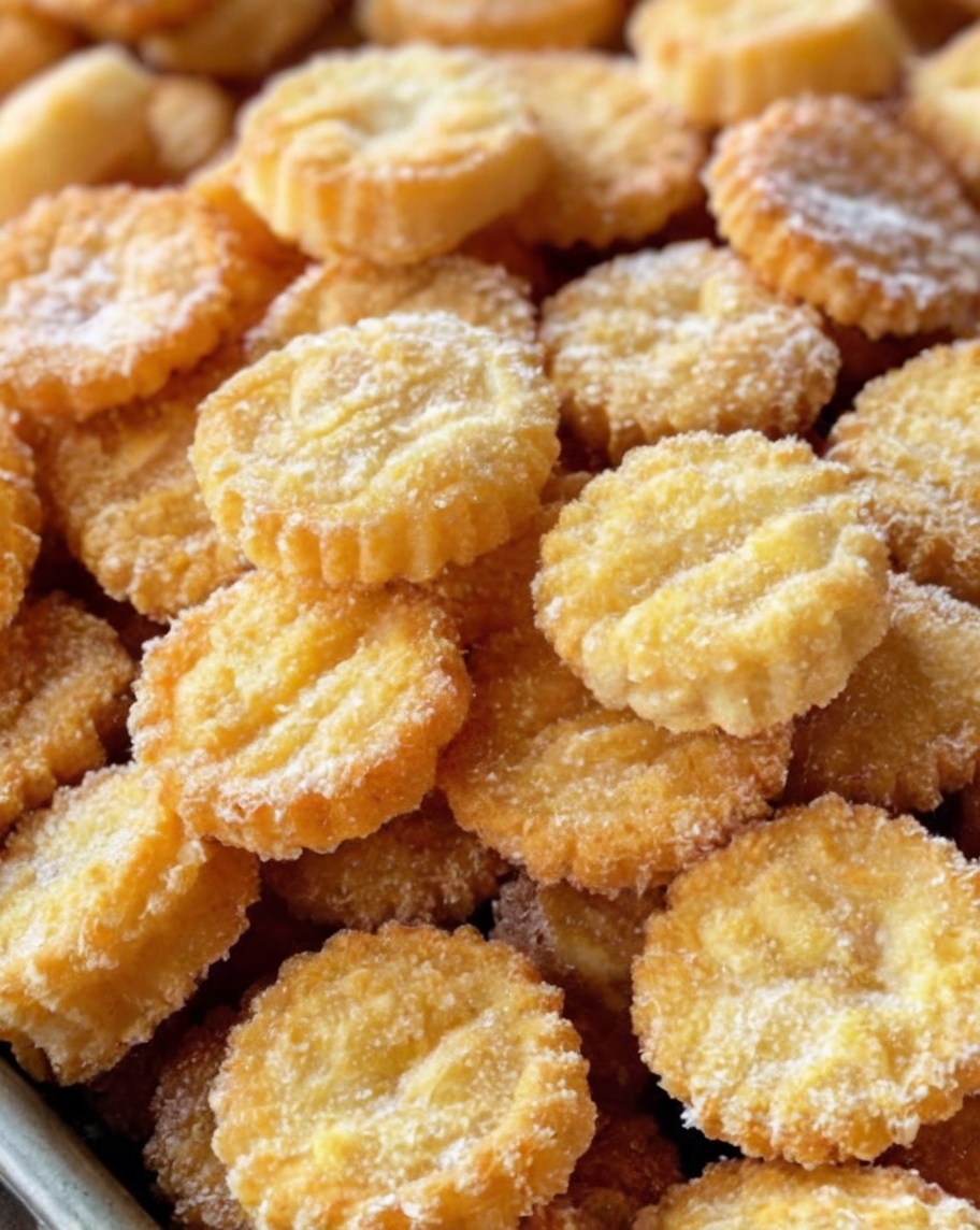 beautifully arranged plate of these churro bites, dusted with cinnamon and surrounded by a few whole oyster crackers