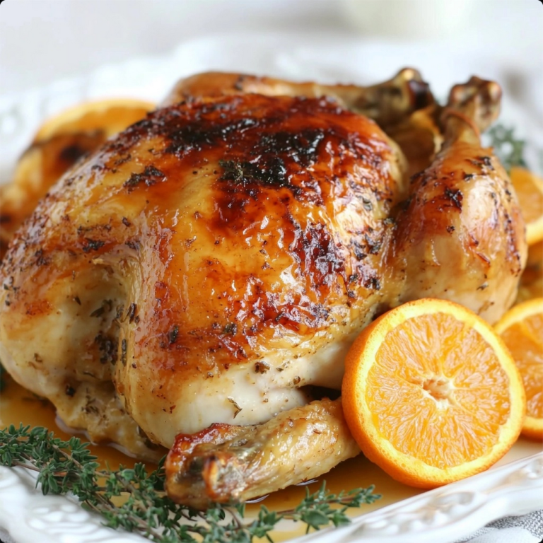 Ultimate Orange Glazed Roast Chicken Recipe cooking art