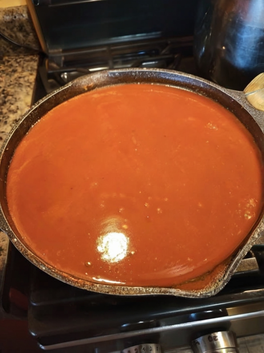 A bold, smoky red chili sauce perfect for enchiladas, tacos, and chilaquiles.