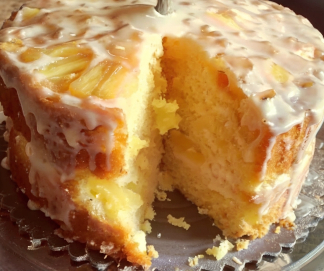 A moist and tropical Bundt cake infused with pineapple juice and topped with a buttery glaze. Perfect for any occasion!