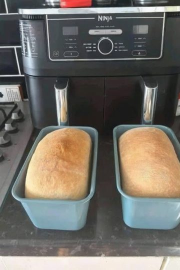 Golden, crispy crust & soft inside—make fresh homemade bread in your air fryer with this quick & easy recipe!