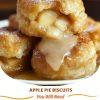 Flaky buttermilk biscuits stuffed with warm apple pie filling, drizzled with cinnamon glaze!