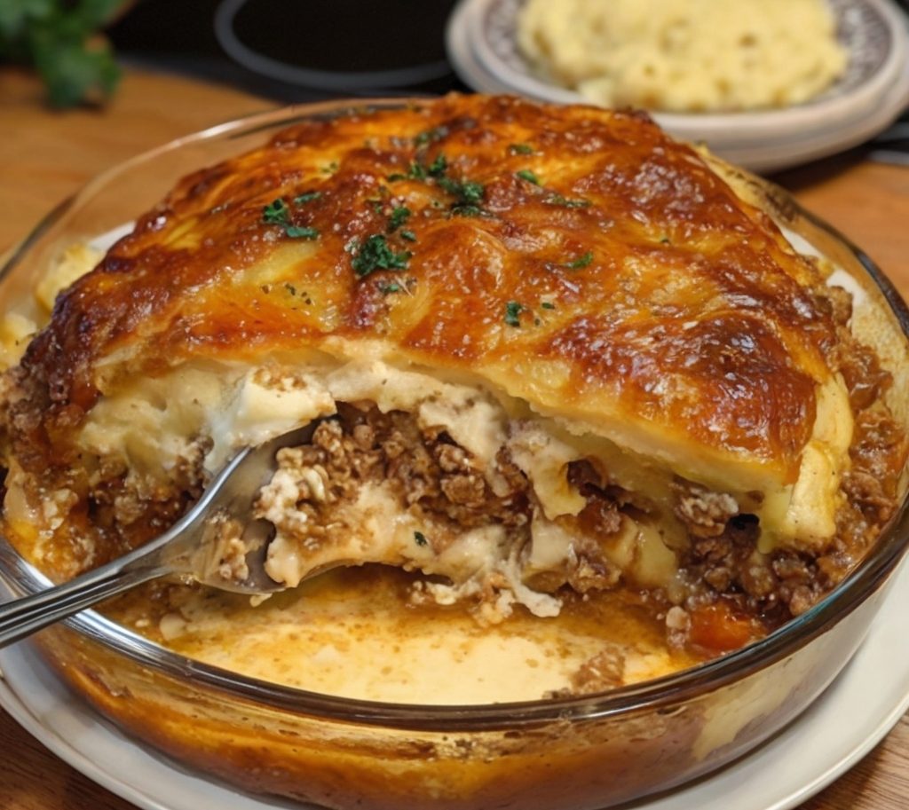 A cozy and satisfying dish made with seasoned ground beef, tomato rice, and melted cheese β perfect for any night of the week!