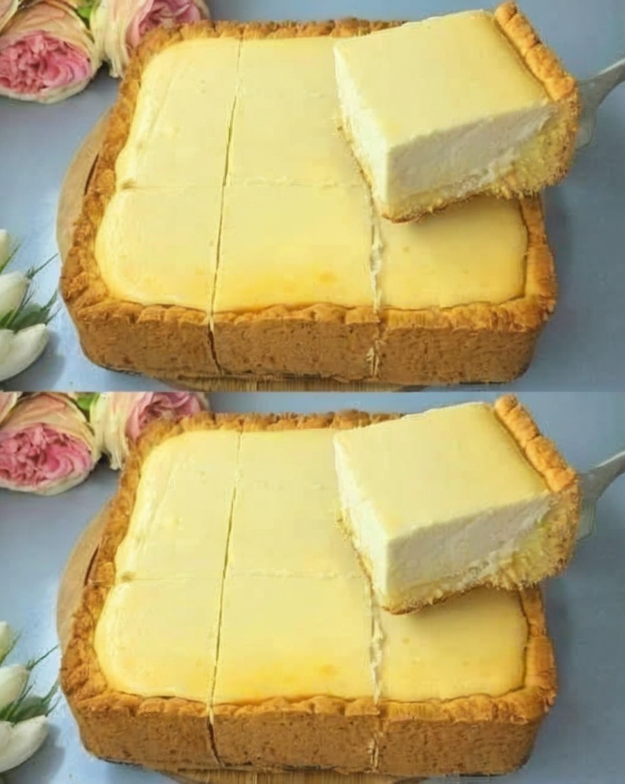 A rich, creamy Italian tart made with lemon-scented shortcrust pastry and filled with pastry cream, topped with pine nuts and powdered sugar.
