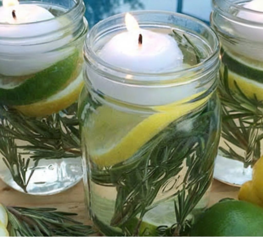Create your own eco-friendly, stylish mosquito repellent using fresh herbs, citrus fruits, and essential oils — housed in a charming mason jar!