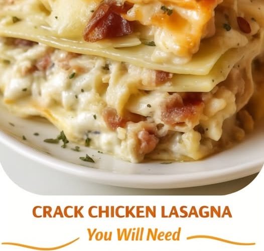 A creamy, cheesy, bacon-packed chicken lasagna inspired by everyone's favorite "crack chicken" dip—layered with ranch flavor and baked to bubbly perfection.