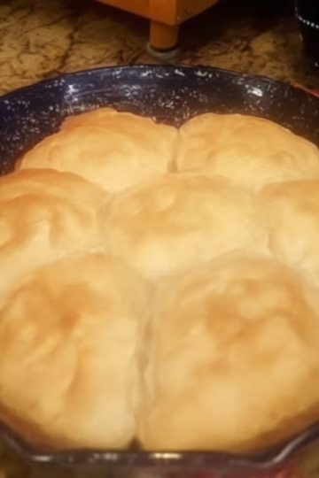 These massive buttermilk biscuits are fluffy, golden, and baked with love—just like Memaw used to make. Ideal for breakfast or a comforting side.