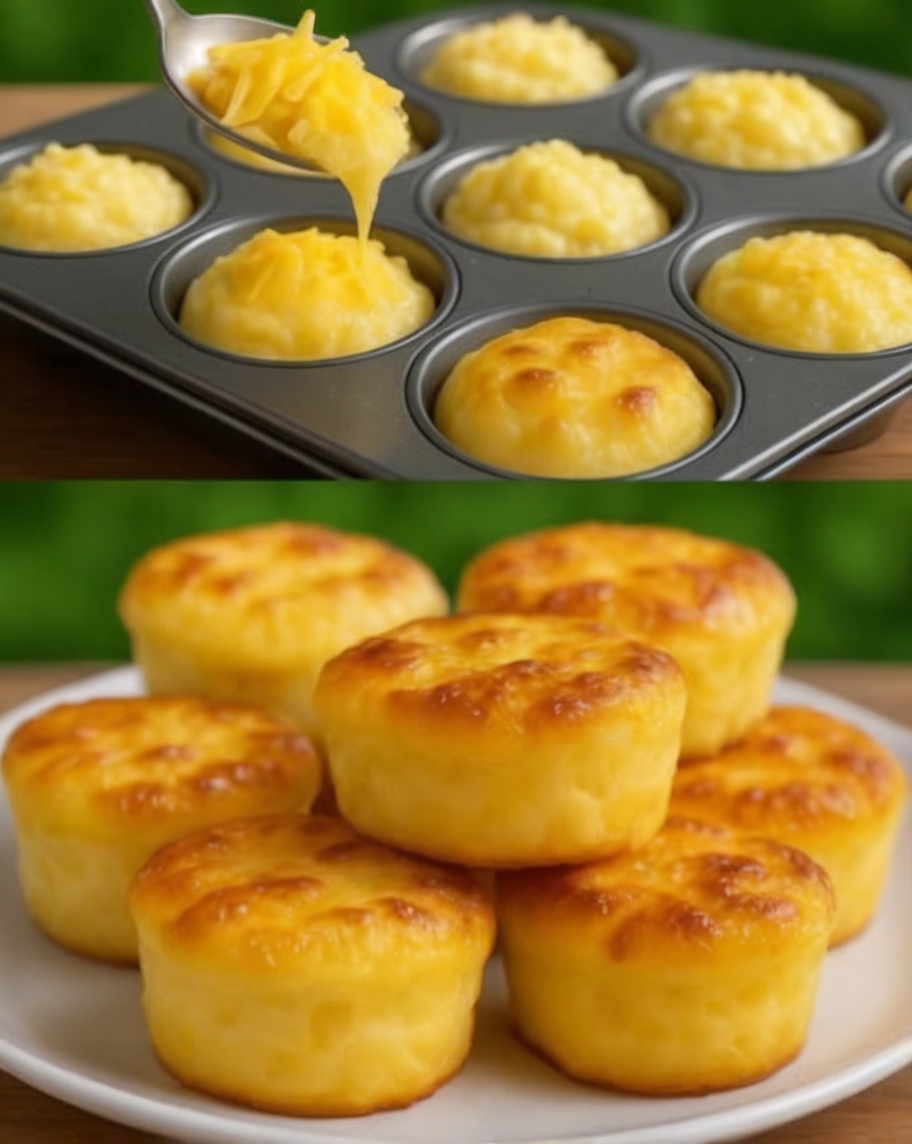 Turn leftover mashed potatoes into golden, cheesy muffin-style puffs that are perfect for snacking, entertaining, or easy meal prep.