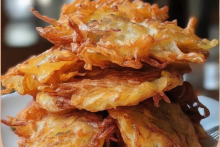These classic onion fritters are golden, crispy, and packed with sweet onion flavor—perfect as a snack, side, or comfort food treat.