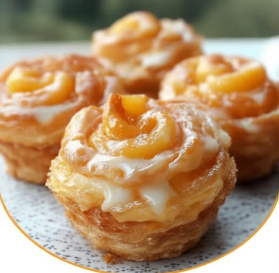 Peach lovers, rejoice! If you’ve ever wished for a shortcut to the cozy comfort of homemade peach pie wrapped in buttery, flaky pastry—this is it. These Peach Pie Cruffins are a dreamy cross between a croissant and a muffin, with swirls of cinnamon-sweet peach filling in every golden layer.