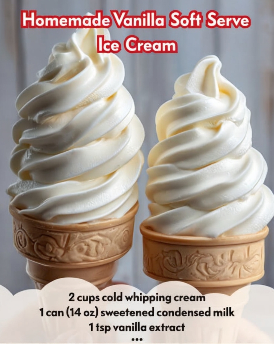 Easy homemade soft serve with just 4 ingredients—no ice cream maker needed!
