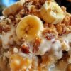 this would definitely be it. Gooey, golden, and irresistibly comforting, this Southern Banana Cobbler disappears within minutes at family gatherings. It's warm, cinnamon-kissed, and perfect served with a generous scoop of vanilla ice cream.