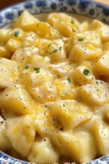 Perfectly tender and loaded with savory, cheesy goodness, these crockpot cheesy potatoes are the ultimate comfort food side dish.