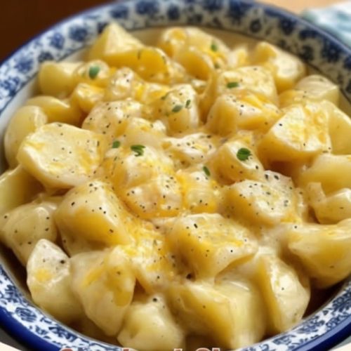 Perfectly tender and loaded with savory, cheesy goodness, these crockpot cheesy potatoes are the ultimate comfort food side dish.