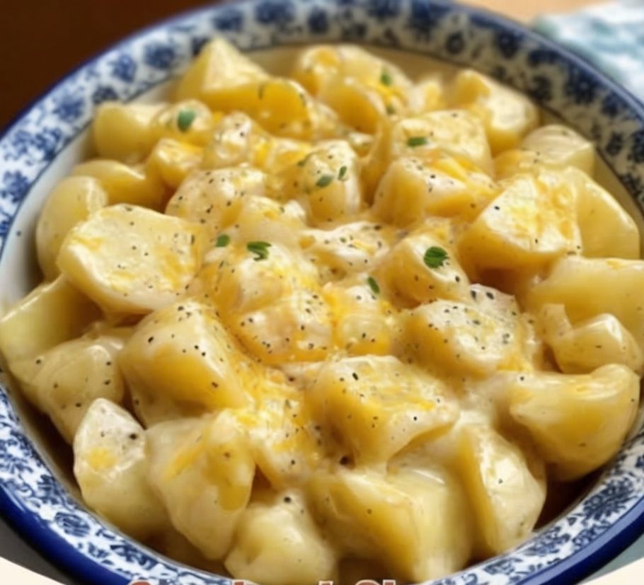 Perfectly tender and loaded with savory, cheesy goodness, these crockpot cheesy potatoes are the ultimate comfort food side dish.