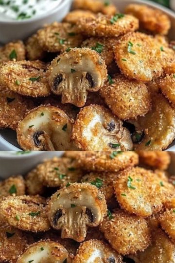 Crunchy on the outside, juicy inside, and loaded with garlic flavor—these mushroom bites are the ultimate snack or appetizer.