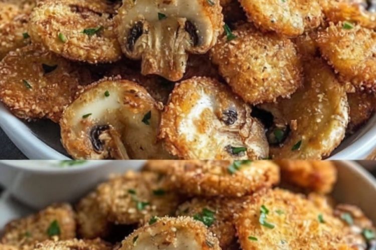 Crunchy on the outside, juicy inside, and loaded with garlic flavor—these mushroom bites are the ultimate snack or appetizer.