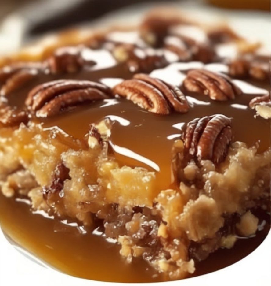 Combining the classic flavors of pecan pie with the simplicity of a dump cake, this easy dessert is perfect for holidays,