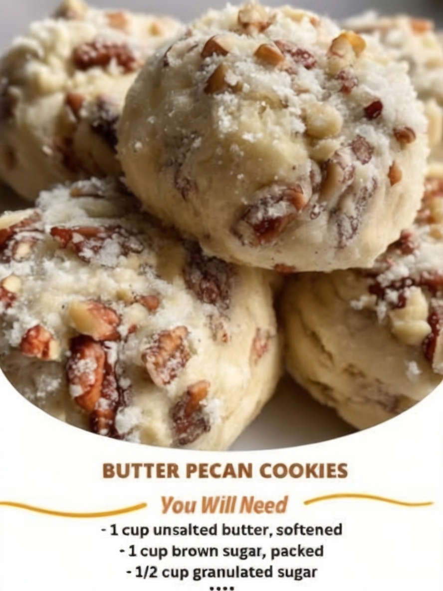 If you're craving a cookie that combines crispy, buttery edges with a soft, chewy center packed with rich pecan flavor, these Butter Pecan Cookies are exactly what you need!