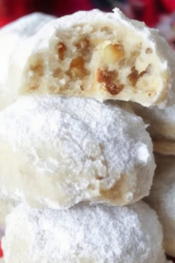 A buttery, melt-in-your-mouth cookie coated generously in powdered sugar—a festive favorite you'll love making year after year!