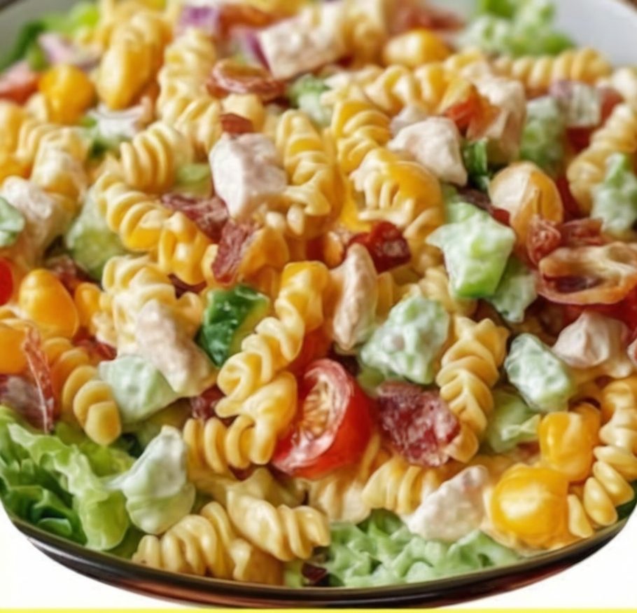 The ultimate crowd-pleasing side dish! Tangy, creamy, and loaded with crunch—this pasta salad is summer in a bowl.