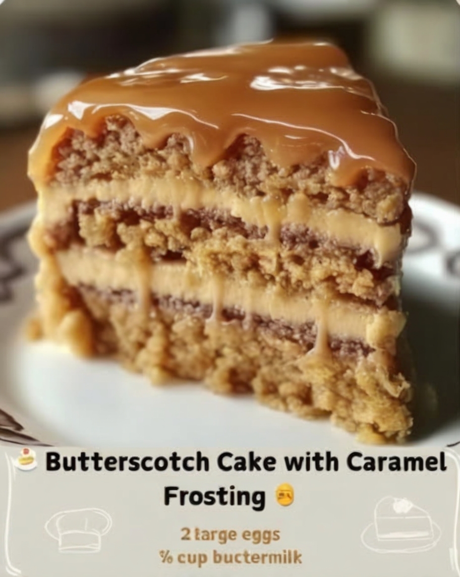 A moist, rich butterscotch cake topped with velvety caramel frosting — pure dessert bliss!
