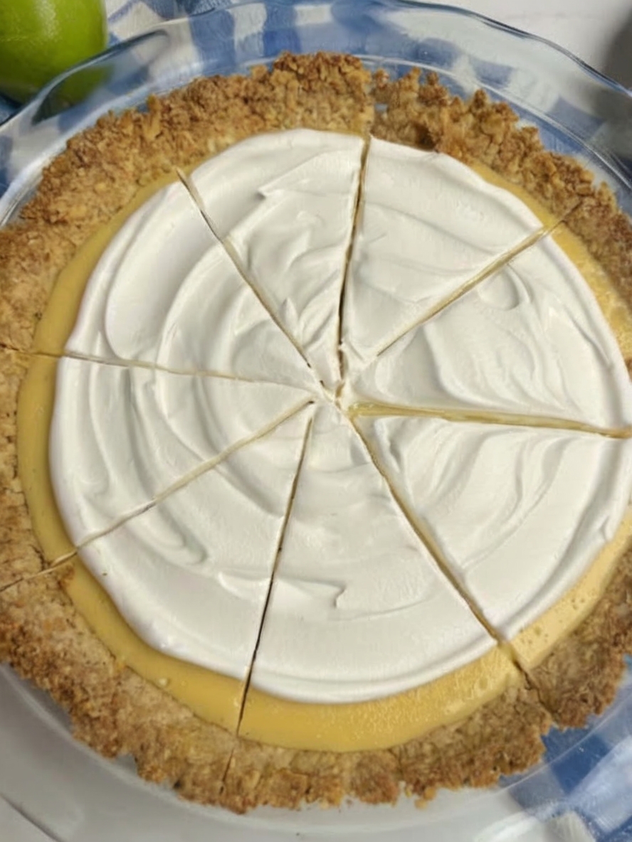 A creamy citrus pie with a salty cracker crust and billowy whipped topping — a Southern coastal classic.