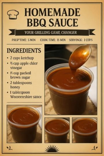 A flavorful, sweet-tangy sauce perfect for all your BBQ favorites.