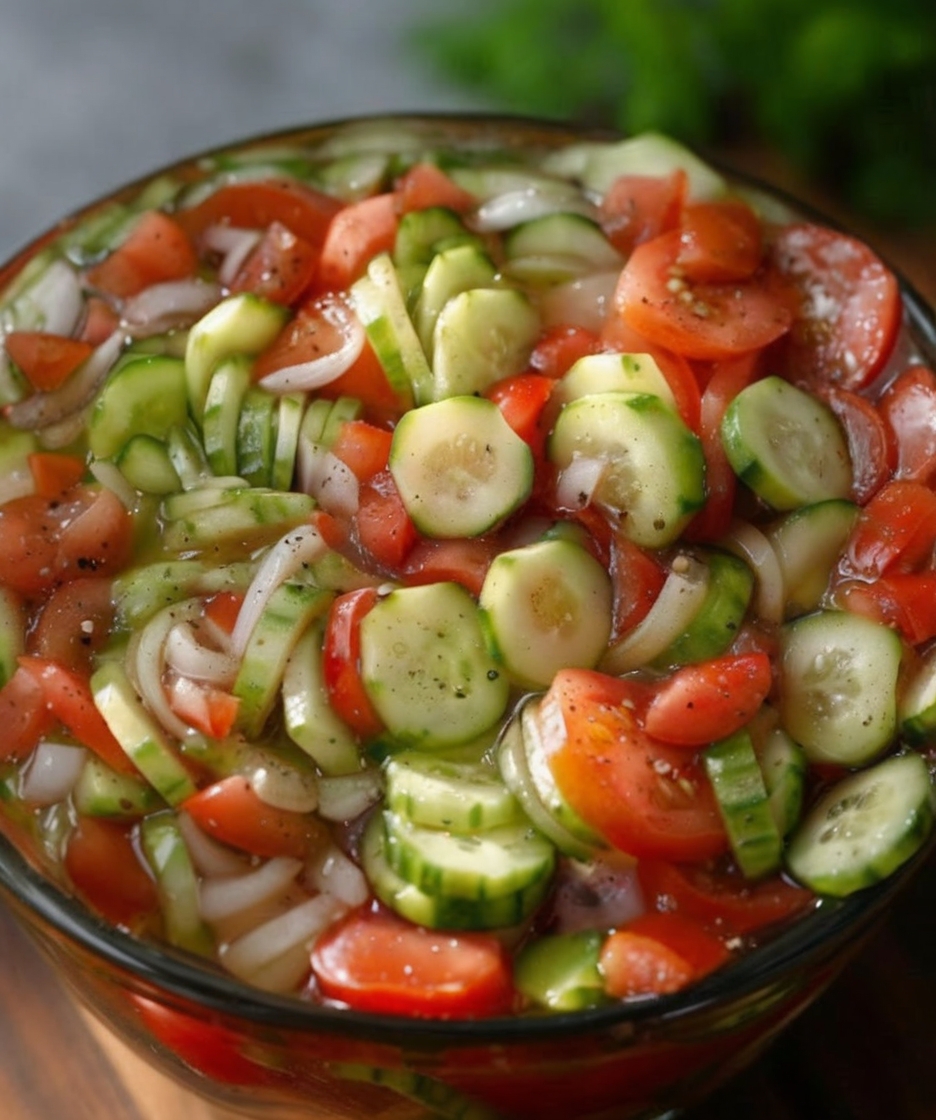 A crisp, tangy summer salad that gets better as it chills.